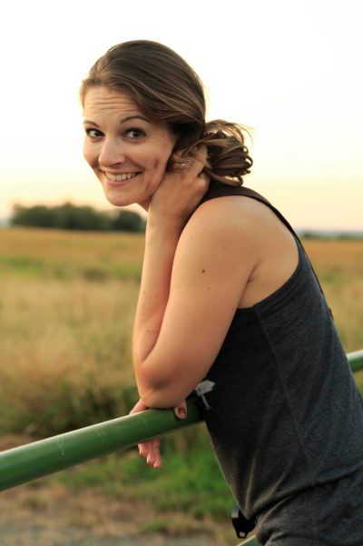 Christa smiling at camera in Nisqually